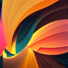 Wall Mural - Abstract wave background with dark salmon, can be used as texture, background or wallpaper Created by AI. AI photo