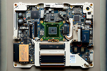Poster - Laptop computer hardware. Generative Ai