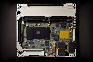 Poster - Laptop computer hardware. Generative Ai