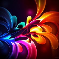 Wall Mural - Abstract wave background with dark salmon, can be used as texture, background or wallpaper Created by AI. AI photo