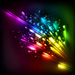 Wall Mural - neon rainbow background. soft texture on dark abstract empty space background. Created by AI tool . AI photo