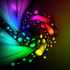 Wall Mural - neon rainbow background. soft texture on dark abstract empty space background. Created by AI. AI photo