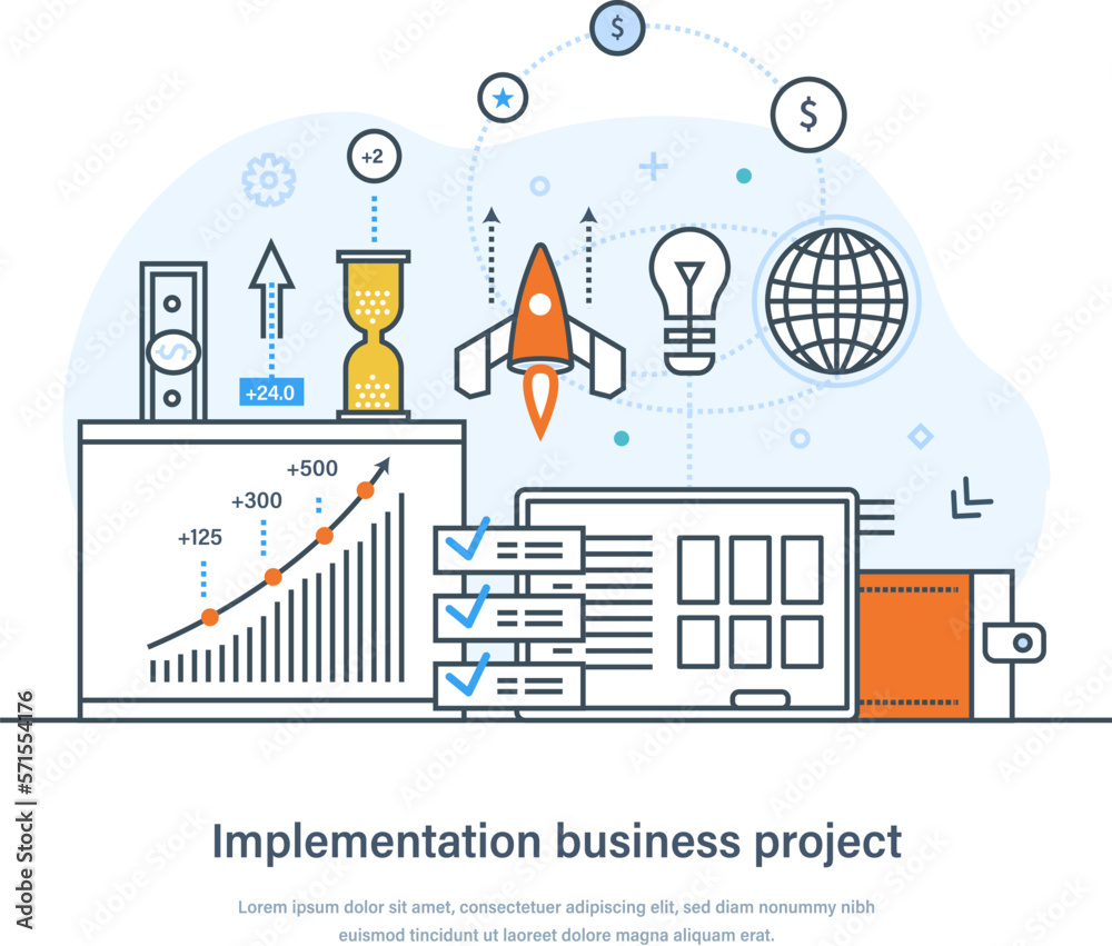Implementation business process, innovation, analysis, achievement ...