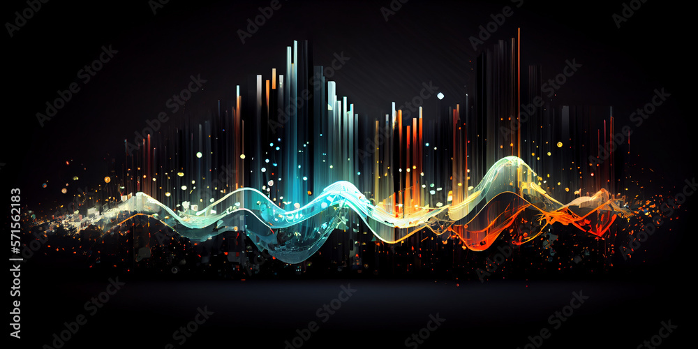 Abstract Background Signal Processing Technology Stock Illustration ...