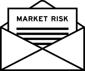 Poster - Envelope and letter sign with word market risk as the headline