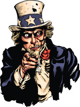 I Want You For Zombie Apocalypse Poster Tattoo Art Colored