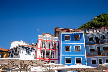 Wall Mural - Streets and colorful houses in Cudillero, Asturias, Spain