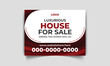 Modern yard sign or signage design template for outdoor home sale. easy to use for real estate company business