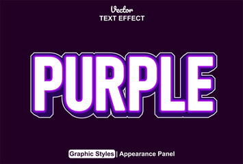 Poster - purple text effect with graphic style and editable.