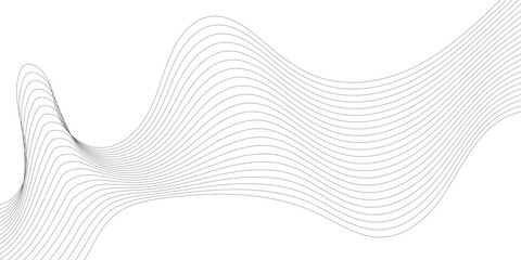 Wall Mural - frequency sound wave, twisted curve lines with blend effect.