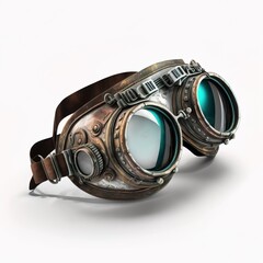 Vintage classic goggle glass, leather generative ai