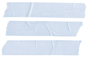 Wall Mural - Three Blue Blank painter tape stickers isolated