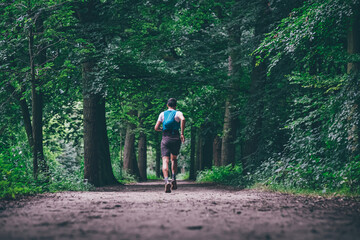 Wall Mural - man running on the trails