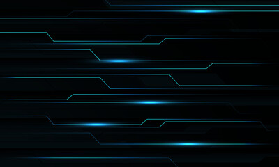 abstract blue black line cyber circuit pattern design ultramodern futuristic technology background v