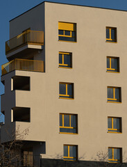 Wall Mural - Gennevilliers, France - 02 06 2023: View of a colorful facade of a building