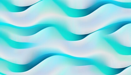 Wall Mural - Abstract Blue Green White Wave Background. Silk Smooth Modern Texture Gradient design element for backgrounds, banners, wallpapers, posters - AI Illustration