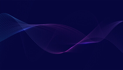 Aufkleber - Modern abstract glowing wave. Dynamic flowing wave lines design element. Futuristic technology and sound wave pattern. Vector EPS10.