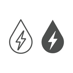 Poster - Hydro energy vector solid icon. Ecology concept illustration isolated on white background. Vector illustration - Vector