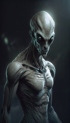 Wall Mural - aliens from another planet made with generative ai