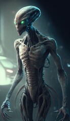 Wall Mural - aliens from another planet made with generative ai