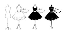 black dress on mannequin Female Dress Form Rental  Dress Rite Forms