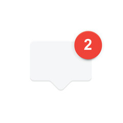 Poster - Chat or text notification icon design. User interface icon. Vector illustration.