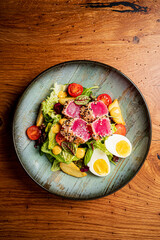 Wall Mural - salad with tuna and eggs