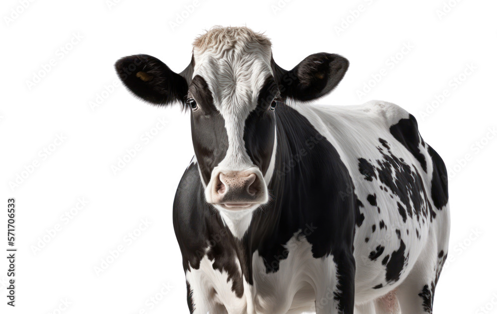 Background Less Cow Cow isolated on white, transparent background, PNG, generative ai Stock ...