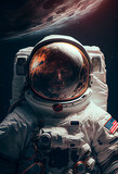 Fototapeta Kosmos - Grenzenlose Entdeckung: Der Blick eines Astronauten ins Universum - Generative Ai