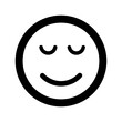 © Eugene B-sov - Cartoon smile face emoticon icon in flat style