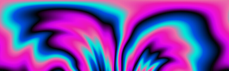 Poster - Abstract psychedelic colorful background with warped and distorted lines. 