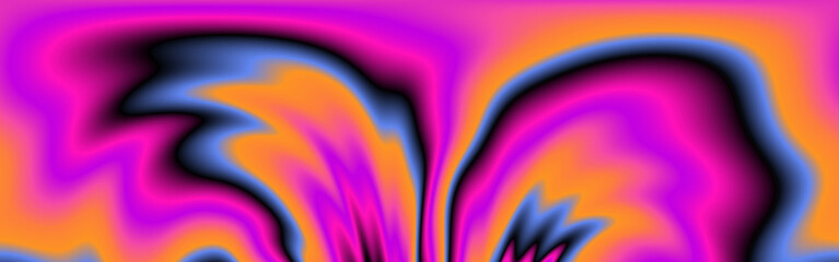 Poster - Abstract psychedelic colorful background with warped and distorted lines. 