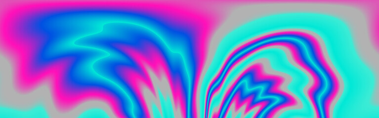 Poster - Abstract psychedelic colorful background with warped and distorted lines. 