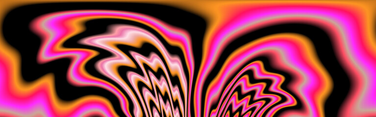 Aufkleber - Glitched and distorted TV or computer screen with colorful stains.