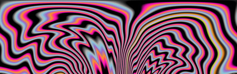 Aufkleber - Glitched and distorted TV or computer screen with colorful stains.