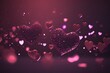 Heart sparkles, Bokeh blur, Cinematic look, Blurring lights bokeh background of pink hearts