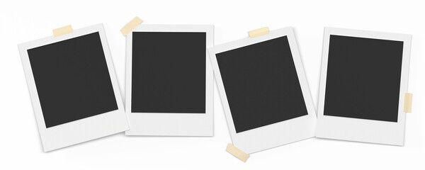 set of blank photo frames