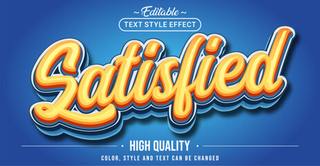 Poster - Editable text style effect - Satisfied text style theme.