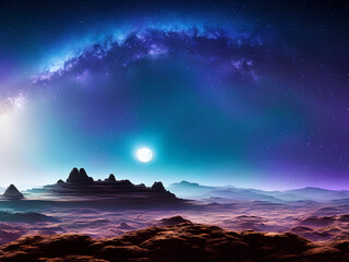 Wall Mural - Alien planet Fantasy sci fi background series 88 of 155