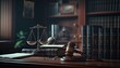 judge gavel and books. Law firm courtroom, Office space for legal work. Lawyers and judges.