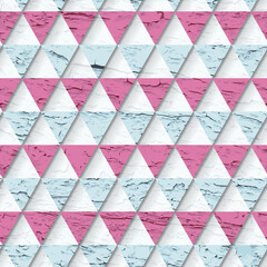 Wall Mural - Triangle seamless pattern with grunge effect