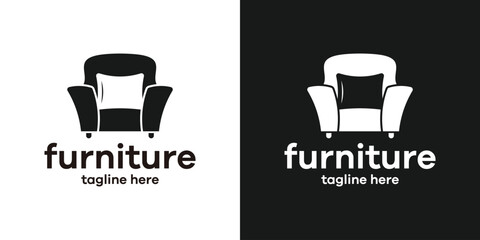 Wall Mural - logo design furniture simple icon vector illustration