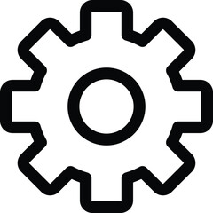 Poster - setting icon vector simple design isolated on white background . gear icon
