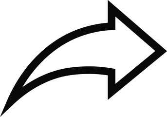Poster - share icon symbol vector in line style on white background.