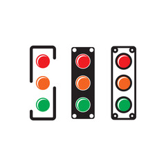 Poster - Traffic light sign symbol,icon illustration design template.