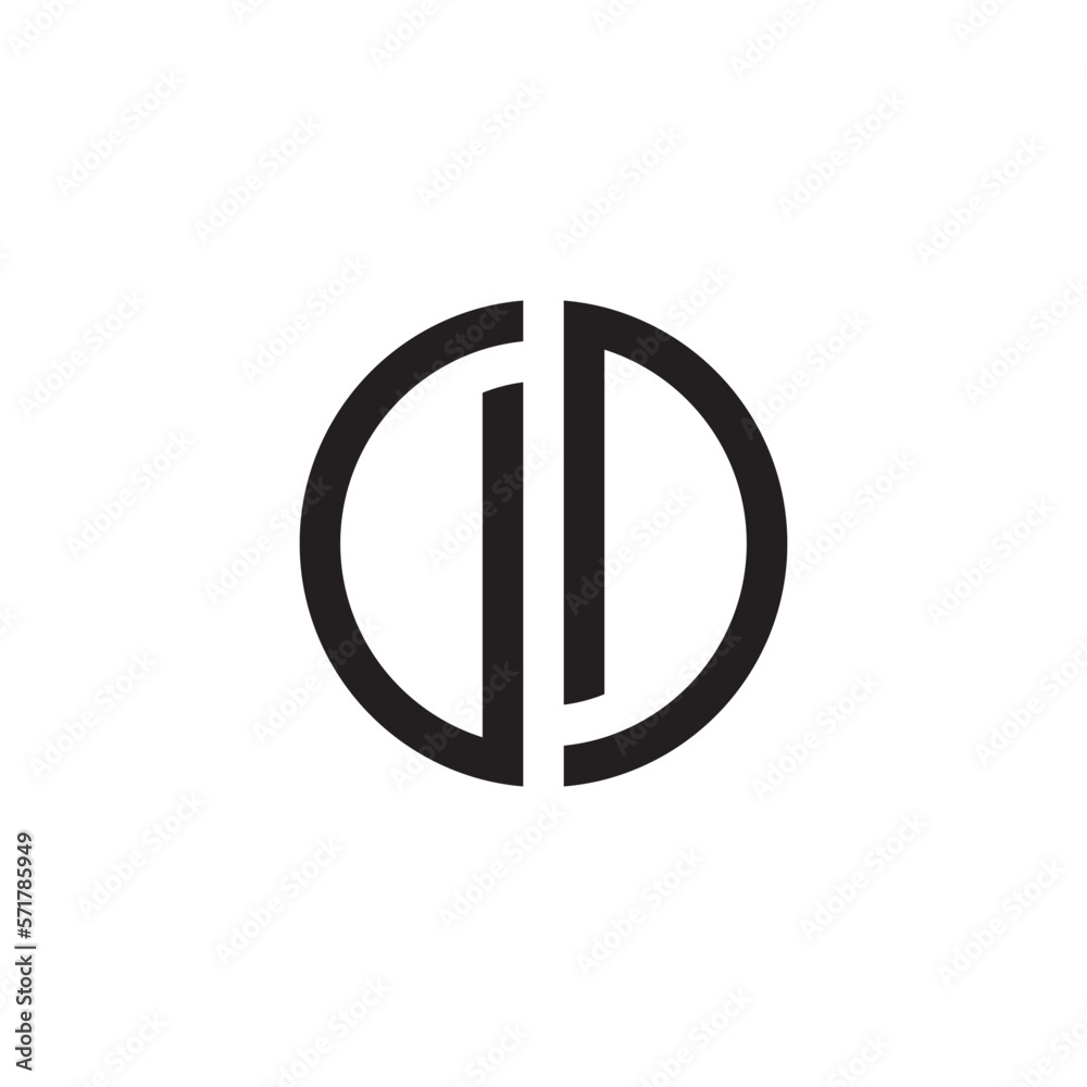 letter DD logo design vector illustration on white background. Stock ...