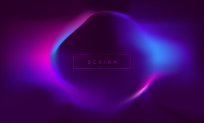 Poster - Trendy gradient background, colourful abstract liquid shape design template. wallpaper for poster, brochure, advertising, placard, Invitation card, music festival, night club. vector design.