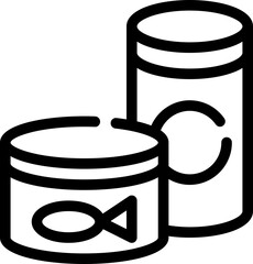 Canvas Print - canned food flat icon