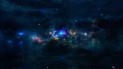 Wall Mural - Starry Colorful Night Sky with Milky Way Backdrop Video Background