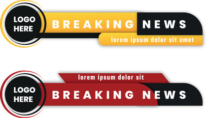 Wall Mural - geometric colorful lower thirds set template vector. modern, simple, clean design style.